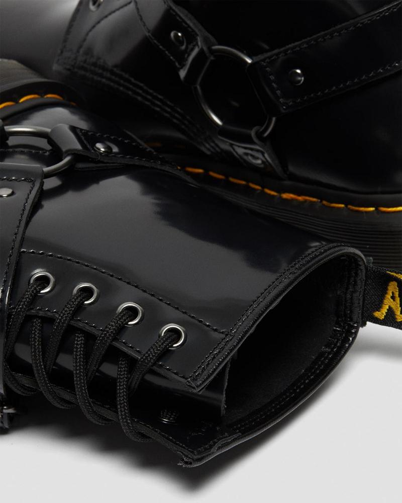 Dr Martens 1460 Harness Leren Veterlaarzen Heren Zwart | NL 294TCE